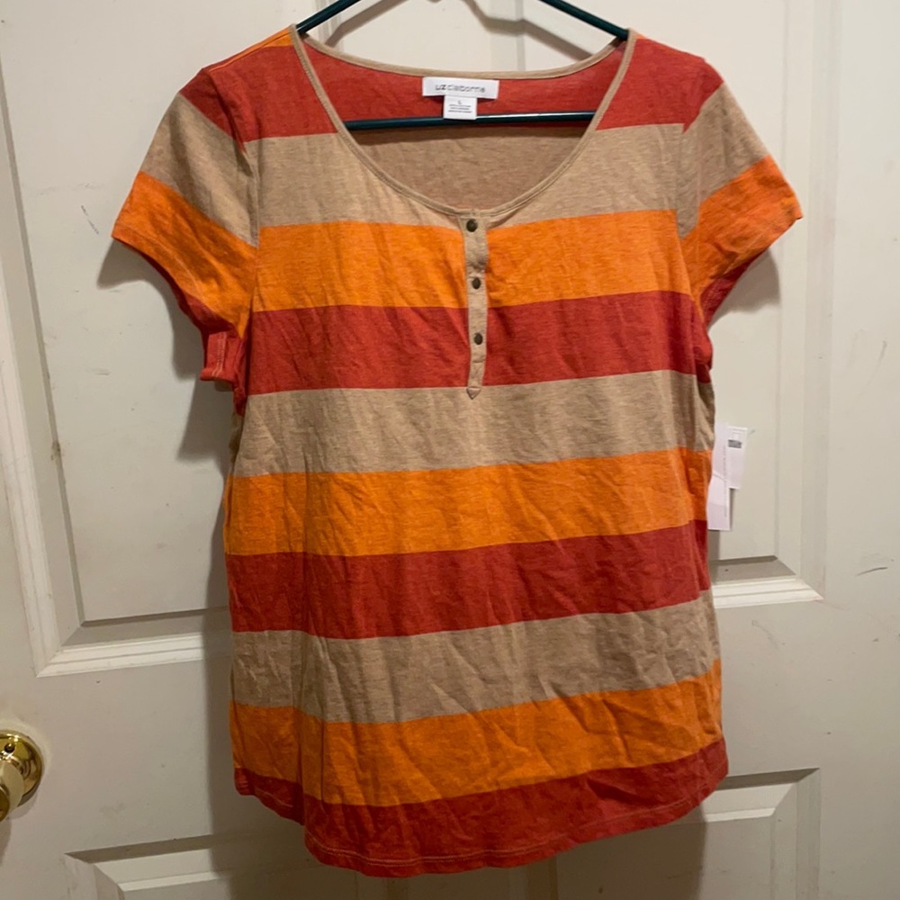 Liz  Claiborne large 60 cotton 49 modal orange&tan